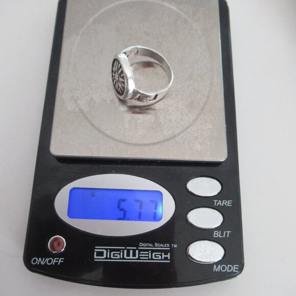 Vintage, Sterling Silver 925 Flower Statement Ring, Size 8.75 Hallmarked 925 - Picture 7 of 8